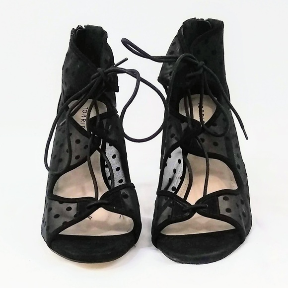 Torrid Polka Dot Mesh Women's 5" Heels Stilettos - Picture 4 of 8